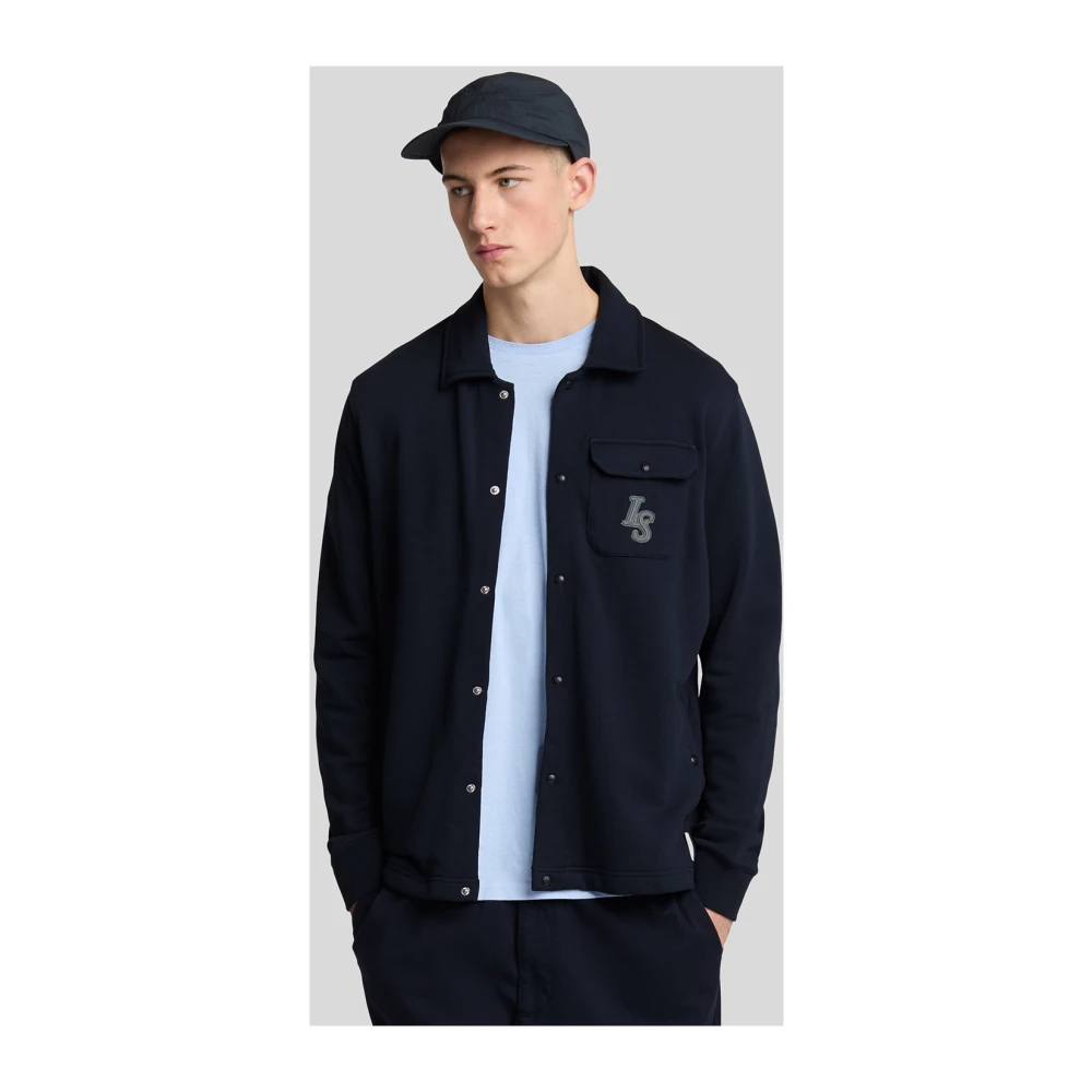 Lyle & Scott Mid Layers Emblem Loopback Kraag Track Jacket Blue Heren
