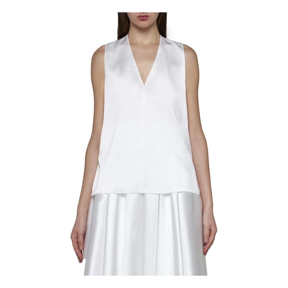 Blanca Vita V-hals Top White Dames