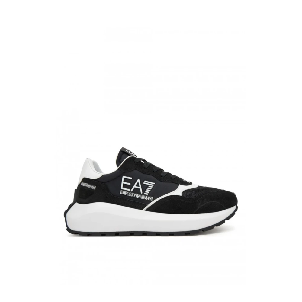 Ea7 Sneaker Wader In Pelle Scamosciata E Inserti In Mesh - Immagine 2