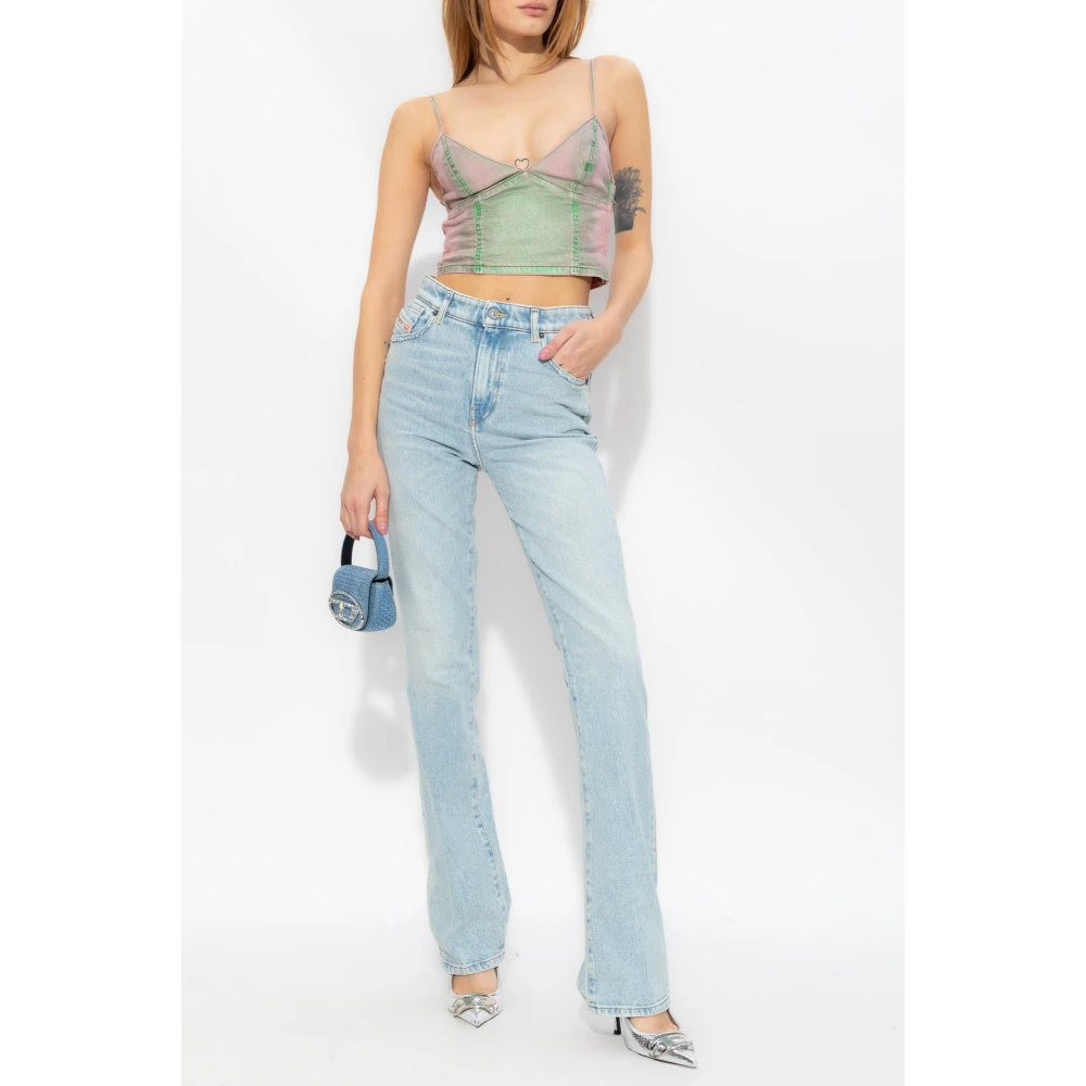 Diesel De-Fulvy-S denim top Green Dames