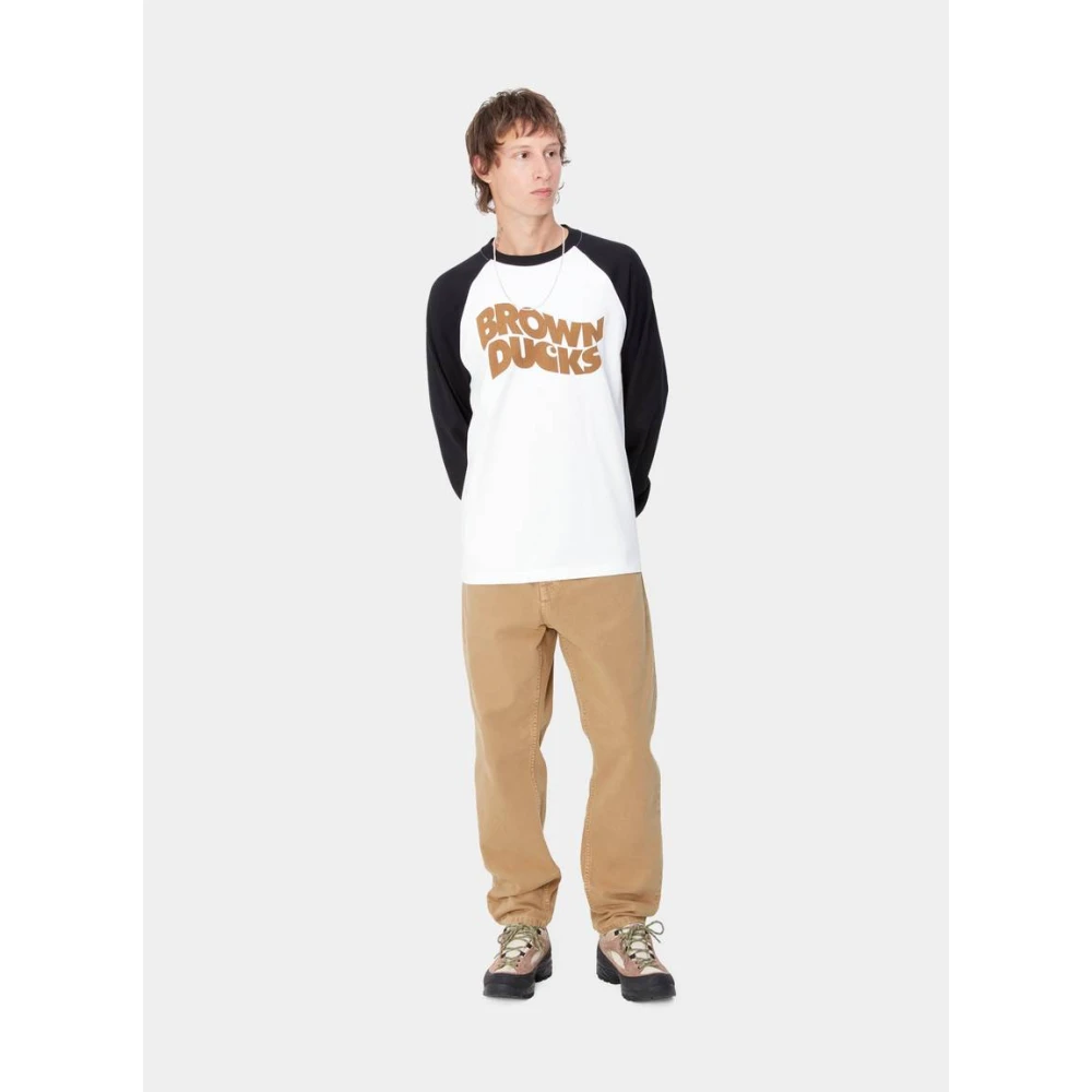 Carhartt WIP Coventry Corduroy Relaxte Tapered Broek Beige Heren
