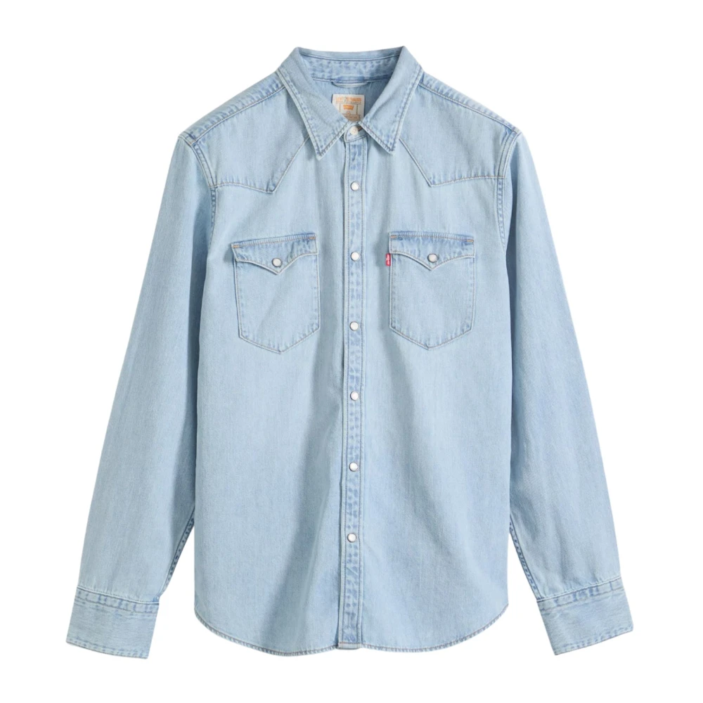 Levi's Men's Blue Denim Shirts, S, Barstow Western Shirt