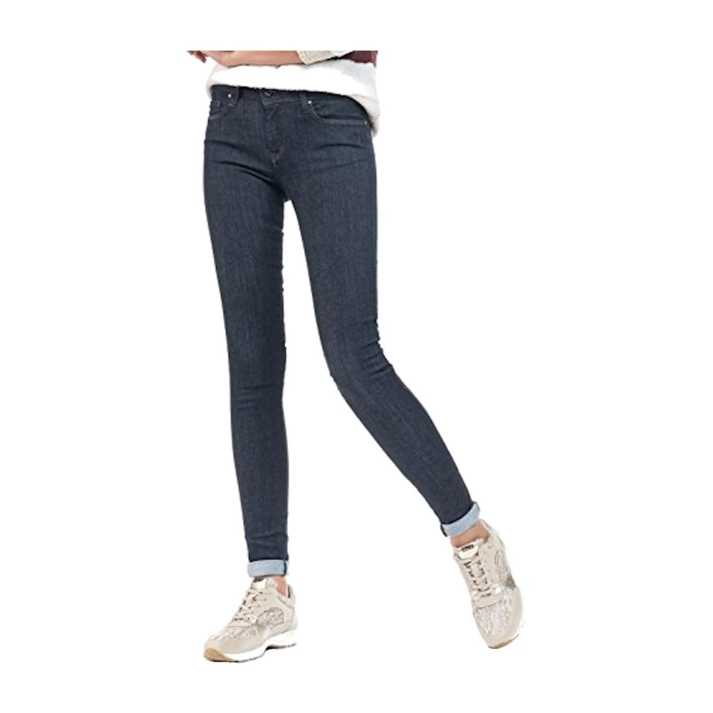 Salsa Hoge Taille Donkerblauwe Skinny Jeans Blue Dames