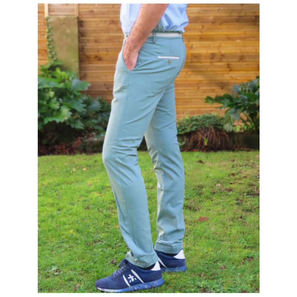 Mason's Slim Fit Torino University Broek Green Heren