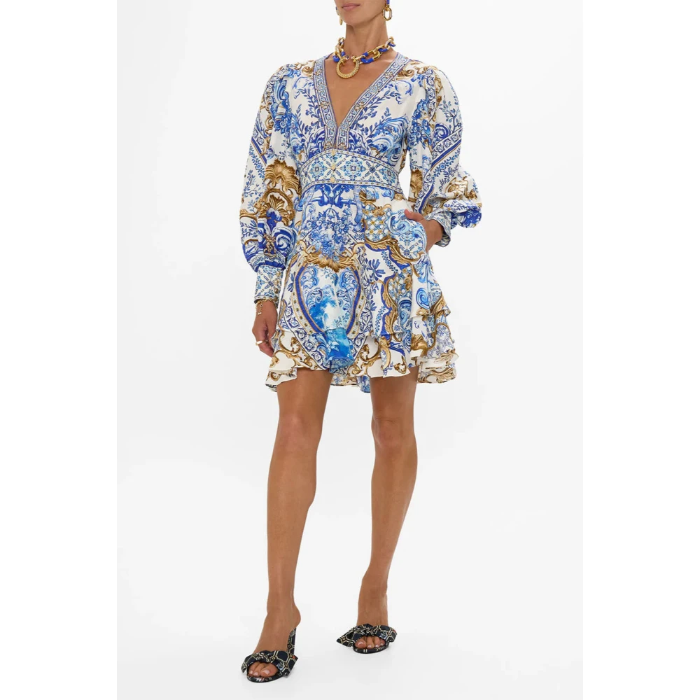 Camilla Ruchesjurk Azul Adventures Blue Dames