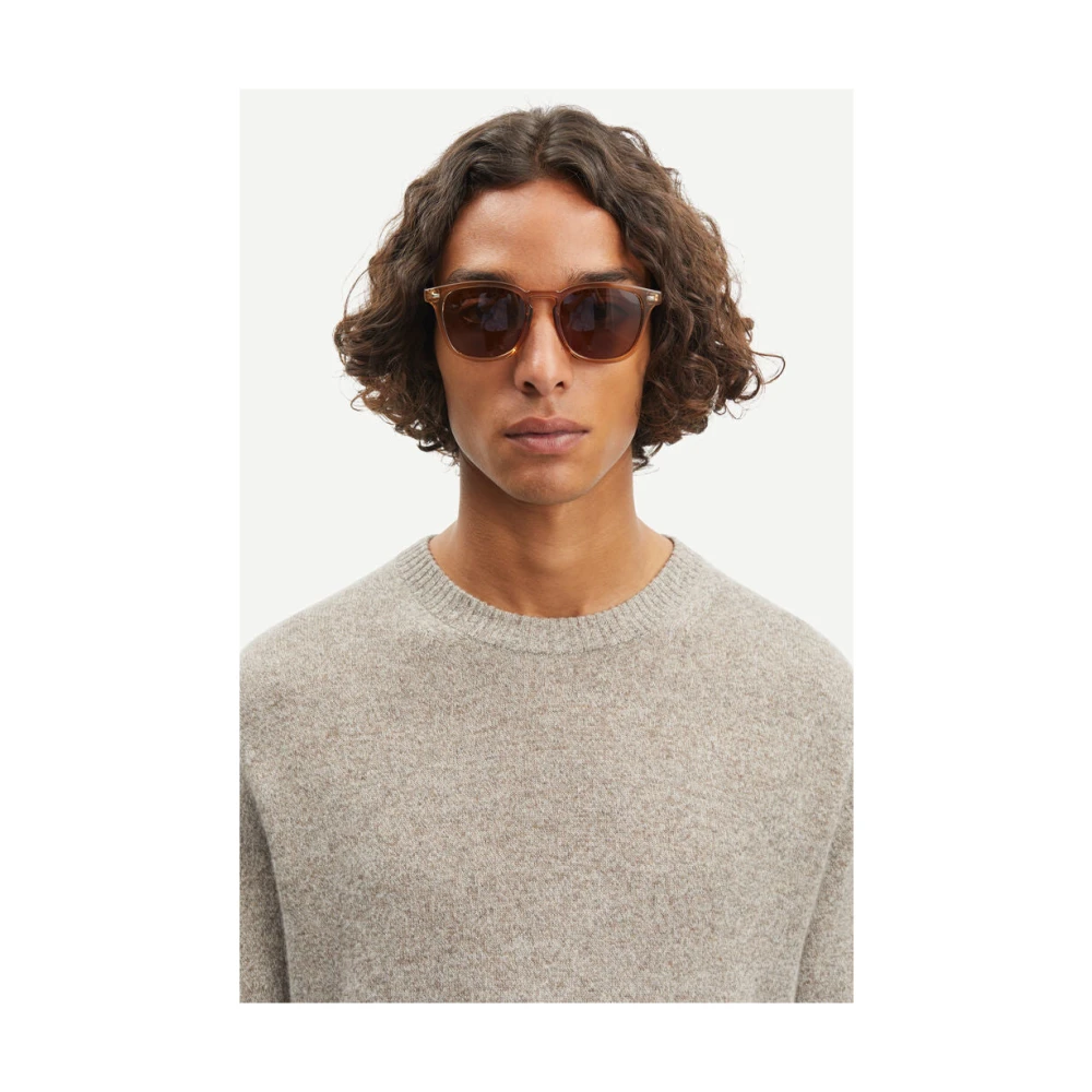 Samsøe Kasjmier Crew Neck Sweater Gray Heren