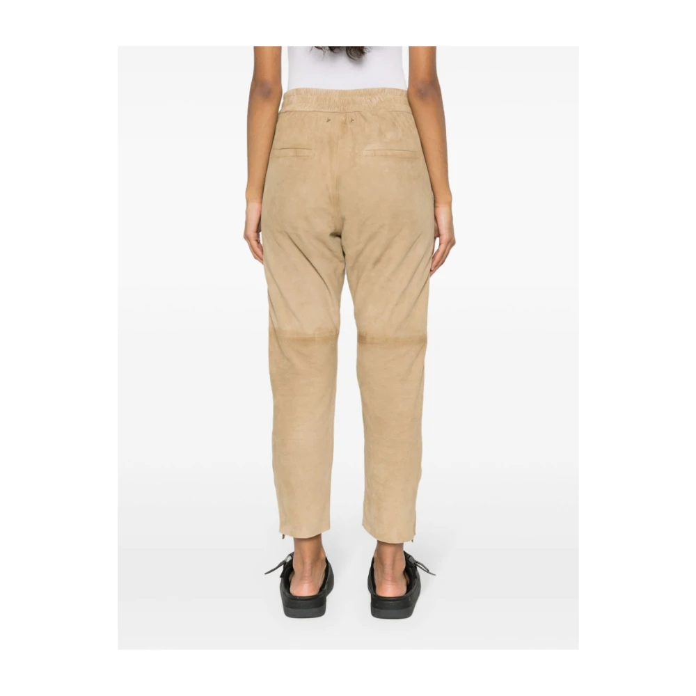 Golden Goose Suede Broek voor Stijlvolle Look Yellow Dames
