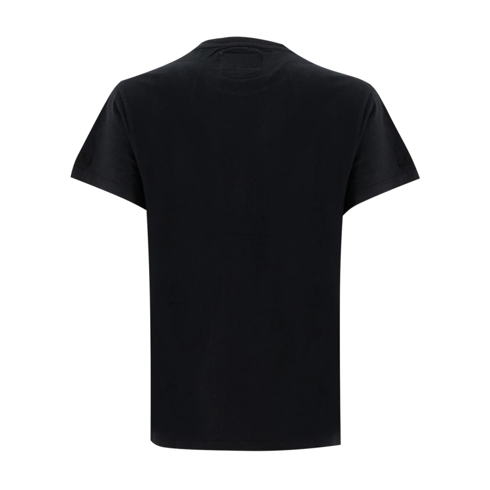 MC2 Saint Barth Geborduurde Crew-neck T-shirt Black Dames