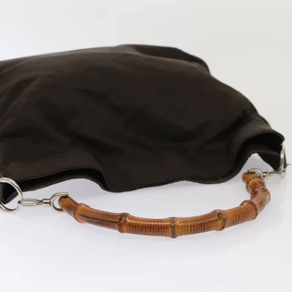 Gucci Vintage Pre-owned Nylon gucci-bags Brown Dames