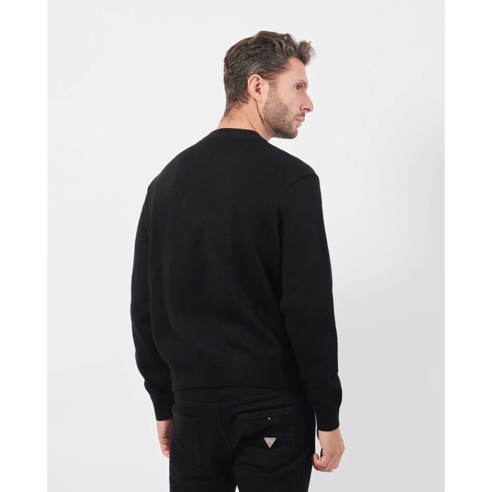 Armani Exchange Basis Crew Neck Sweater Zwart Black Heren