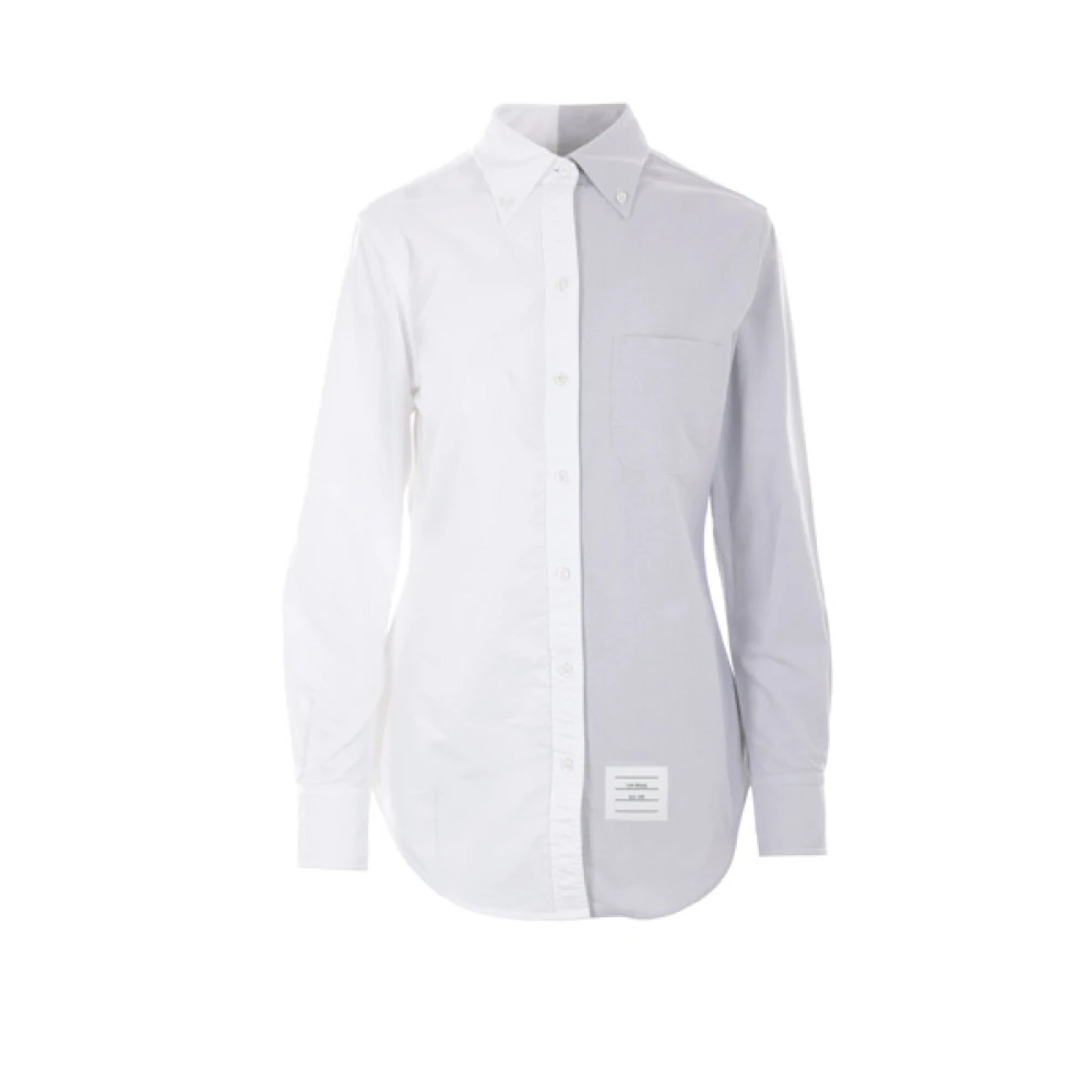 Thom Browne Witte Oxford Katoenen Overhemd Multicolor Dames