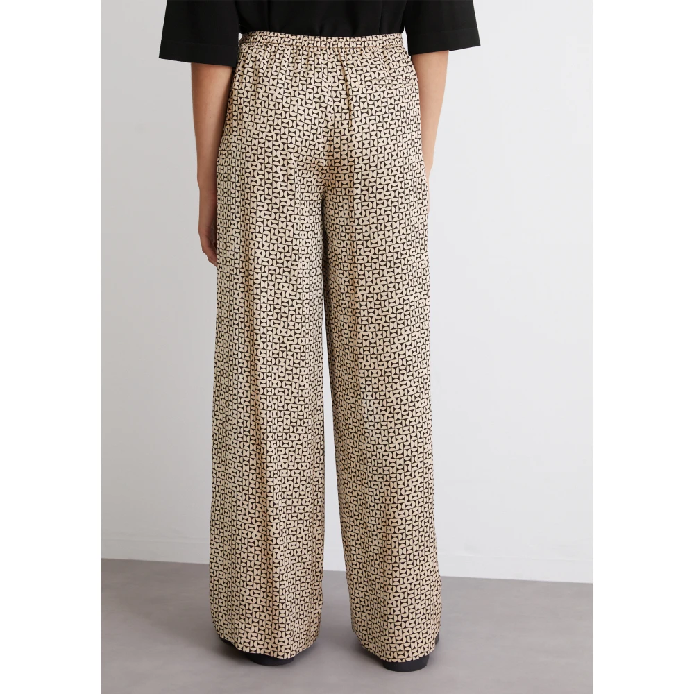 Marc O'Polo Wijde joggerbroek met all-over print Beige Dames