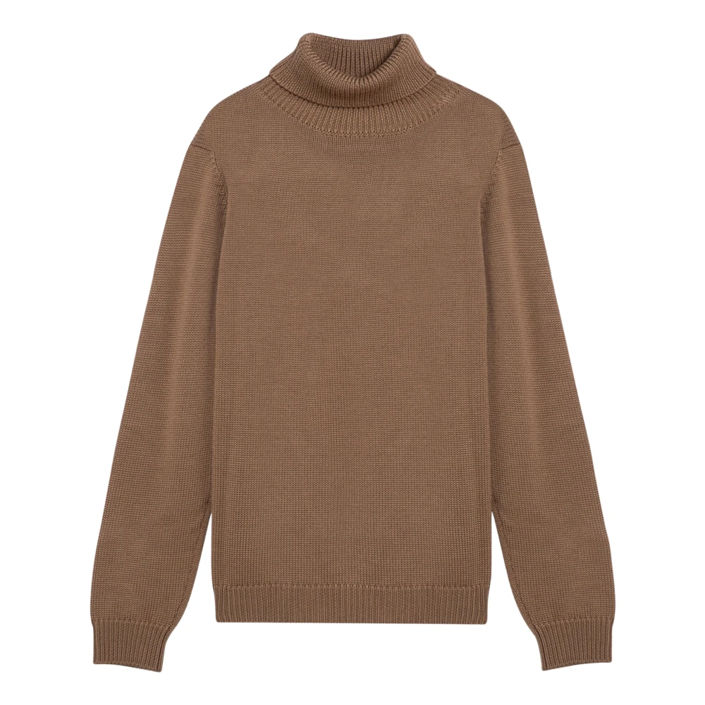 Roberto Collina Trui Turtleneck Brown Heren