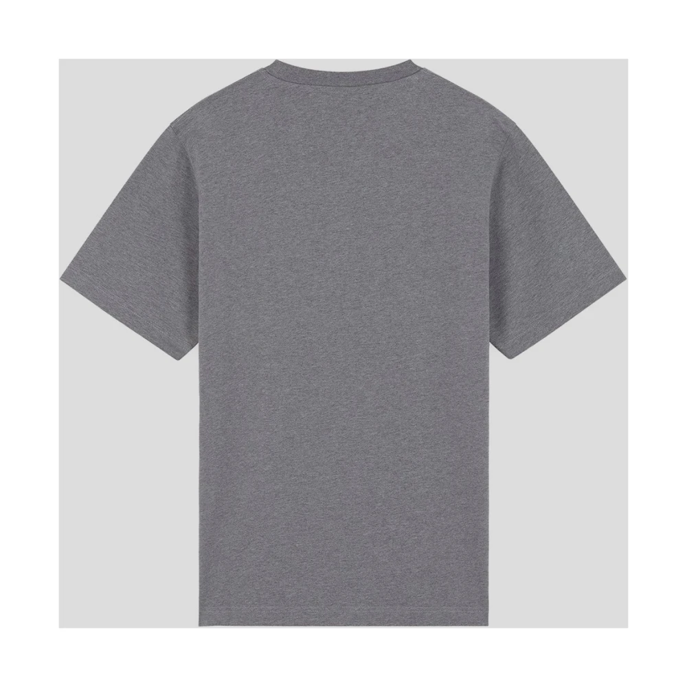 Maison Kitsuné Katoenen bedrukt T-shirt Gray Heren
