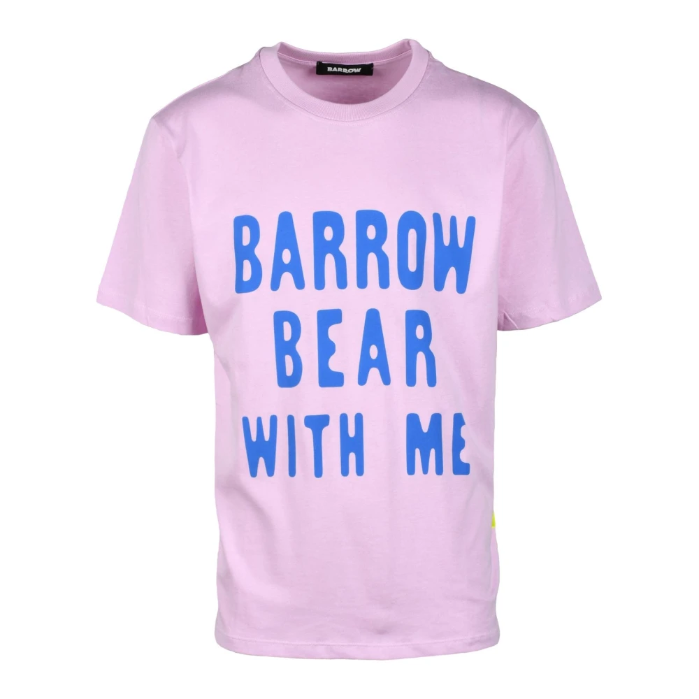 Barrow Katoenen T-shirt Pink Heren