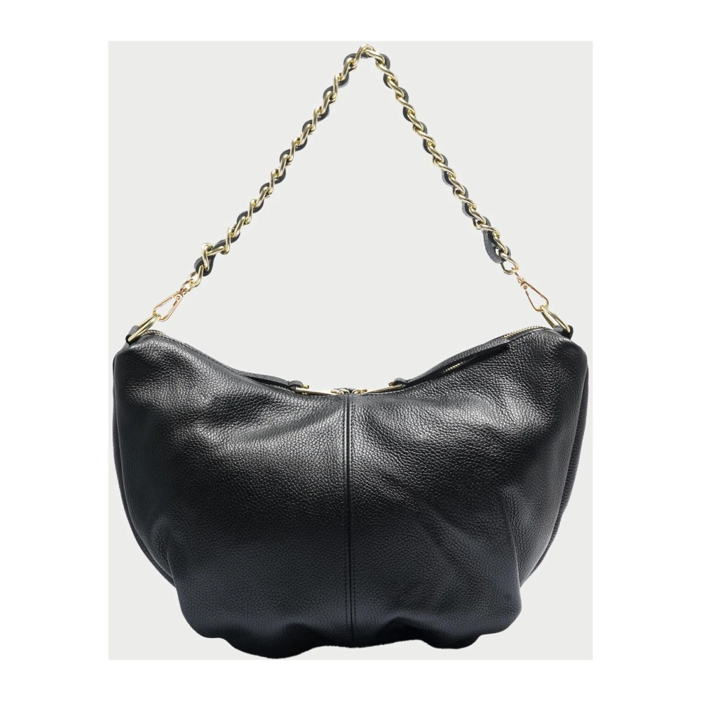 Marc Ellis Zwarte Jackye Leren Schoudertas Black Dames