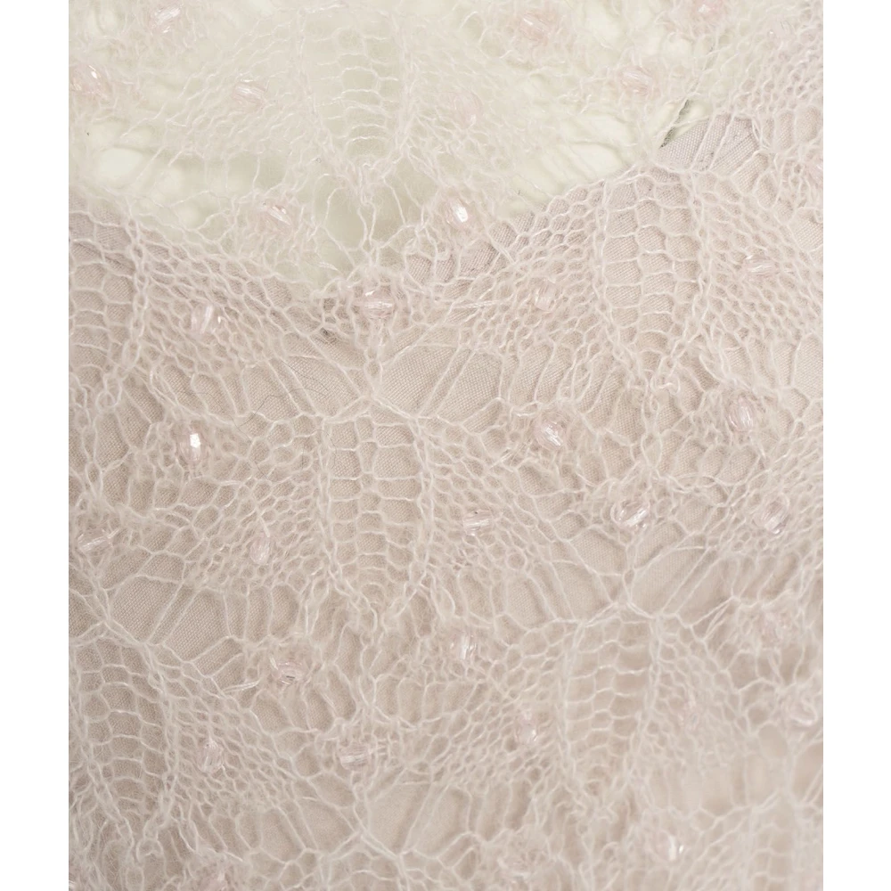 Blugirl Grijze Gebreide Trui met Decoratieve Stenen Gray Dames