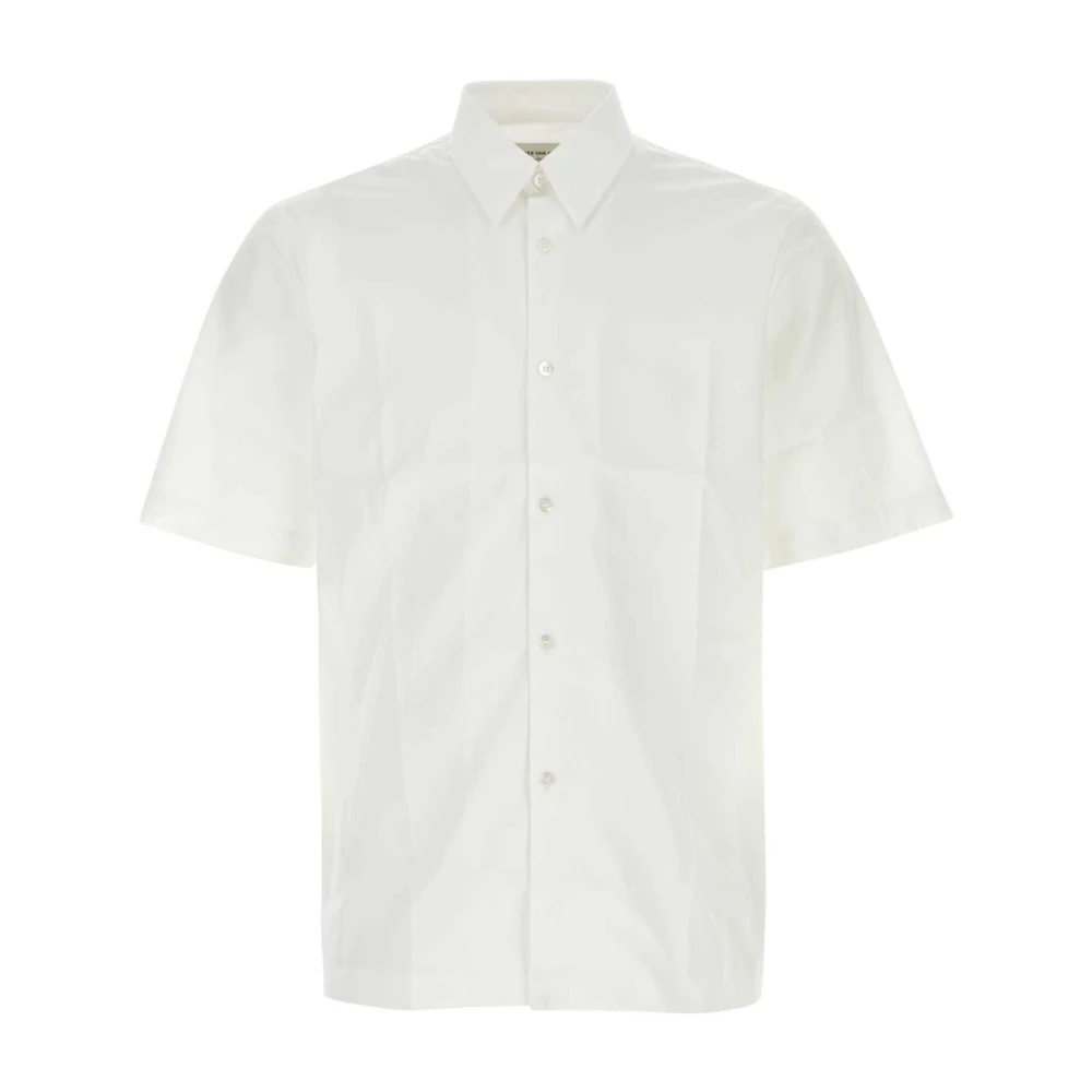 Dries Van Noten Witte Poplin Shirt Klassieke Stijl White Heren