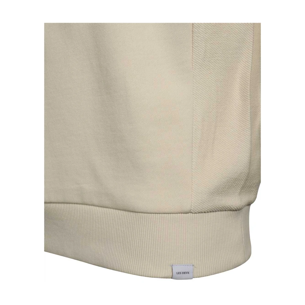 Les Deux Katoenen Crew-Neck Sweatshirt Beige Heren