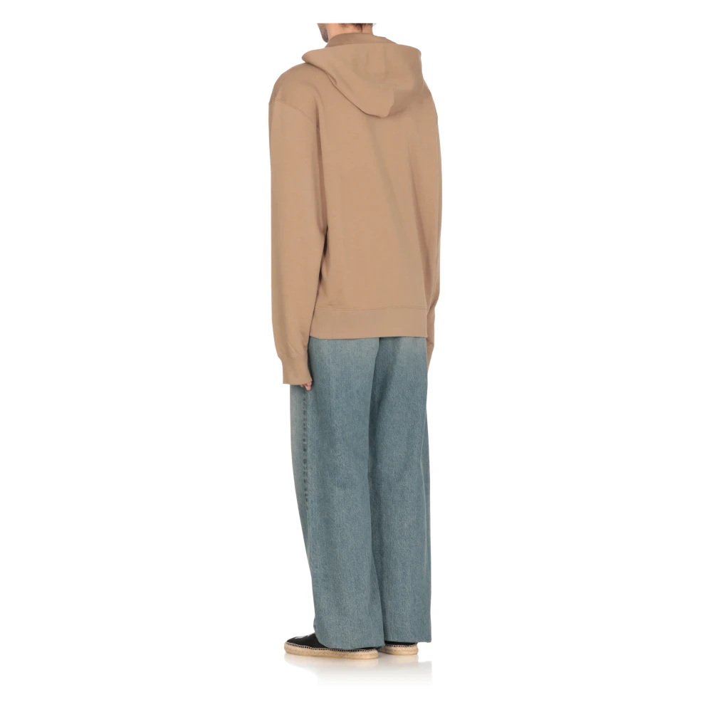 Kenzo Bruine katoenen hoodie met vrolijke tijgerborduursel Brown Heren