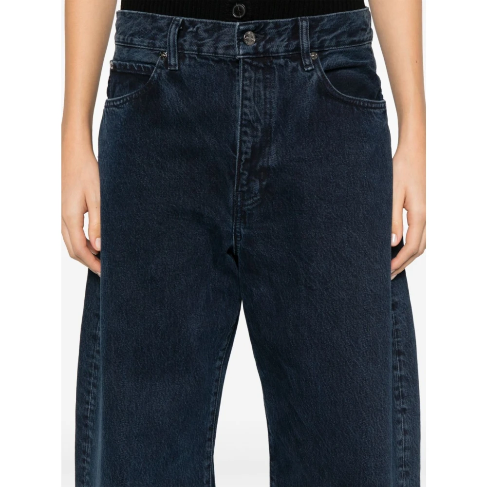 Frame Zwarte Wijde Pijp Jeans Blue Dames