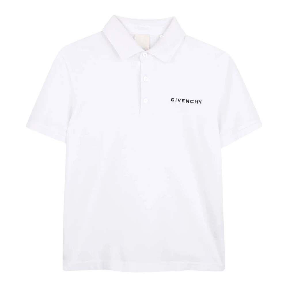 Givenchy White Kids Short Sleeve T-Shirts, Male, 12 Y, Short Sleeve Polo