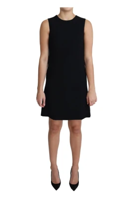 Elegant Svart A-linje Shift Klänning