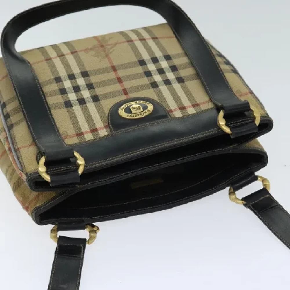 Burberry Vintage Pre-owned Leather handbags Beige Dames