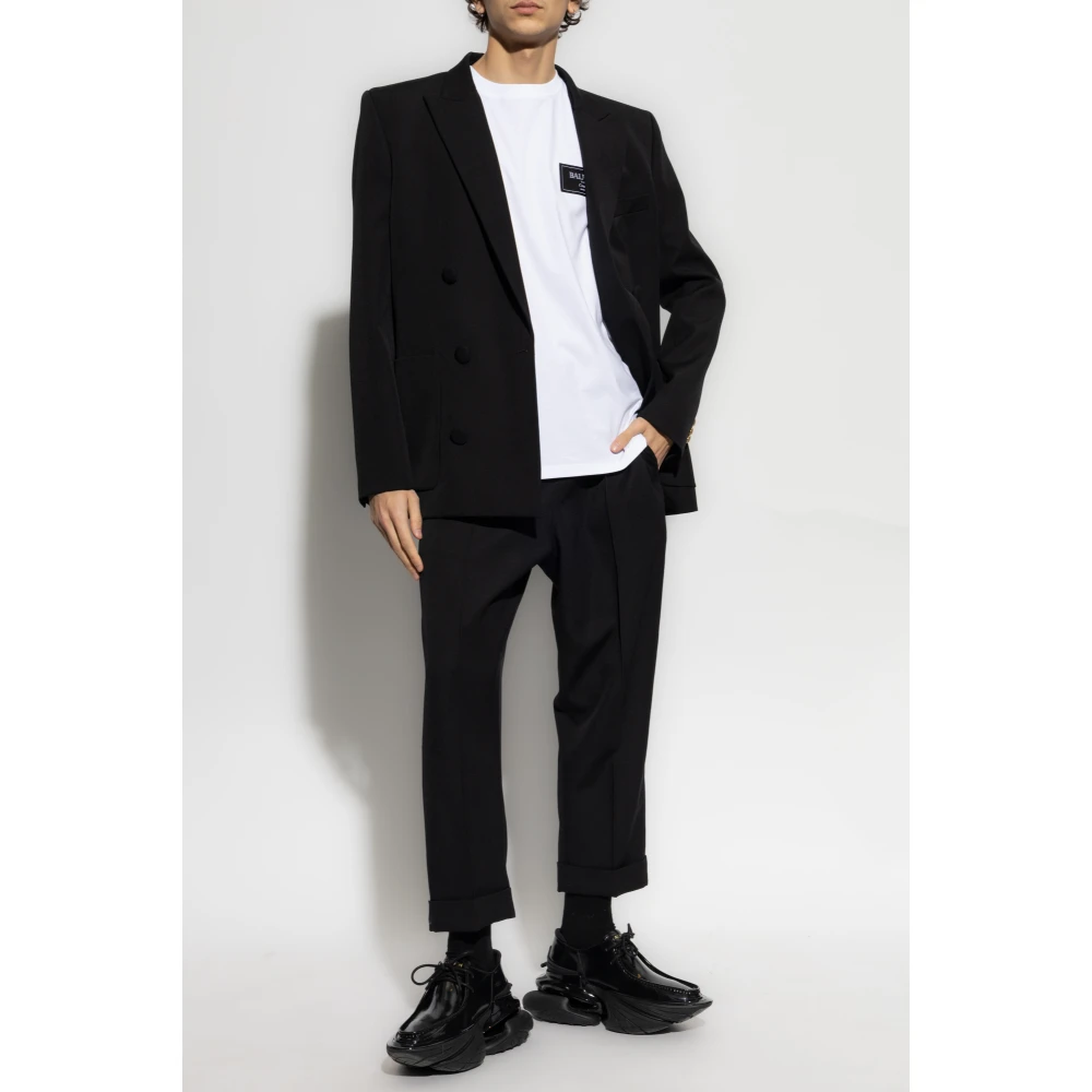 Balmain T-shirt met logopatch White Heren
