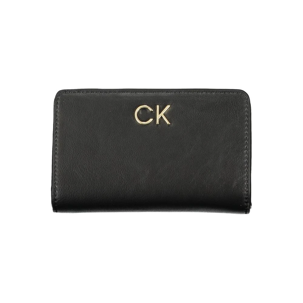 Calvin Klein Zwarte Polyester Handtas met Portemonneevak Black Dames