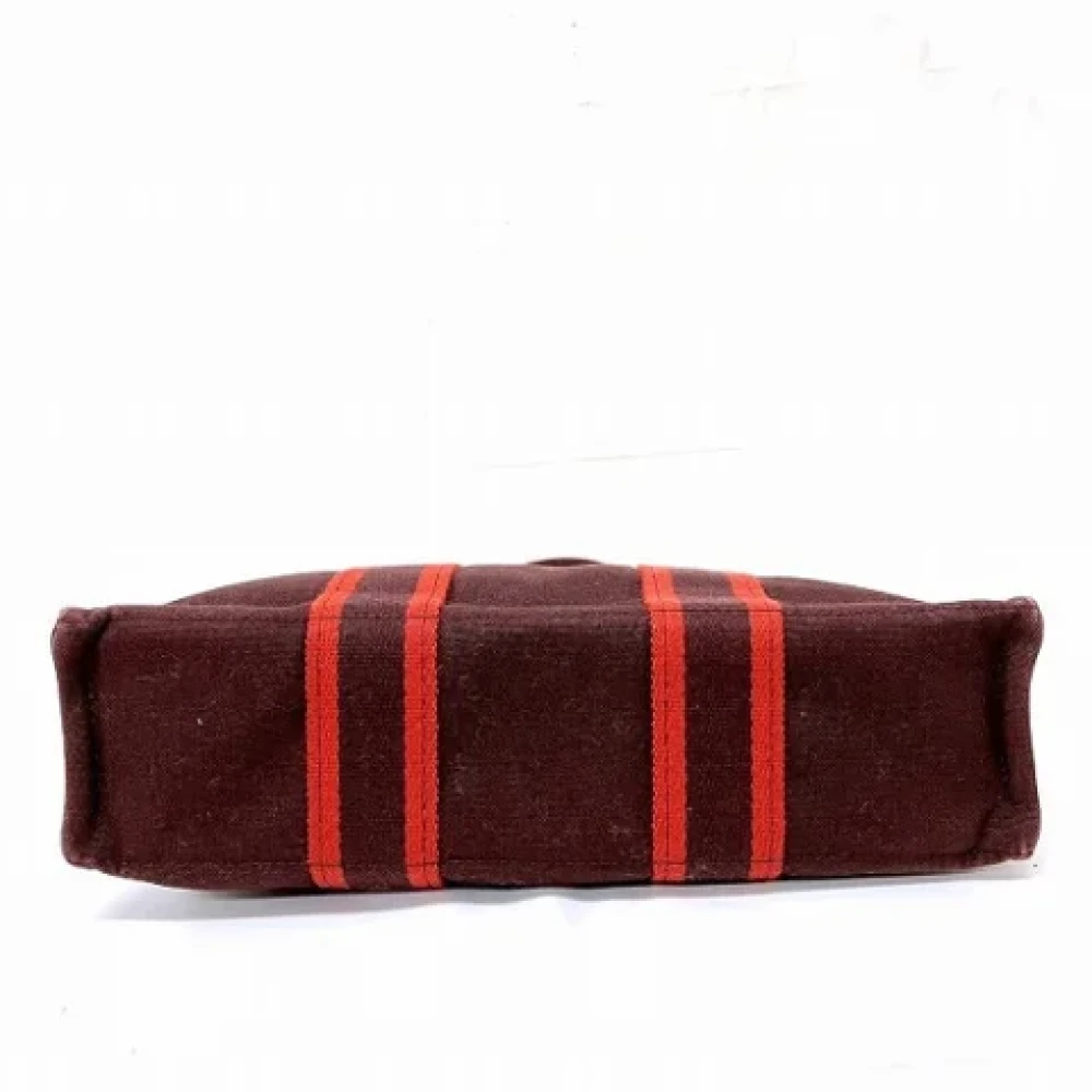 Hermès Vintage Pre-owned Canvas totes Red Dames