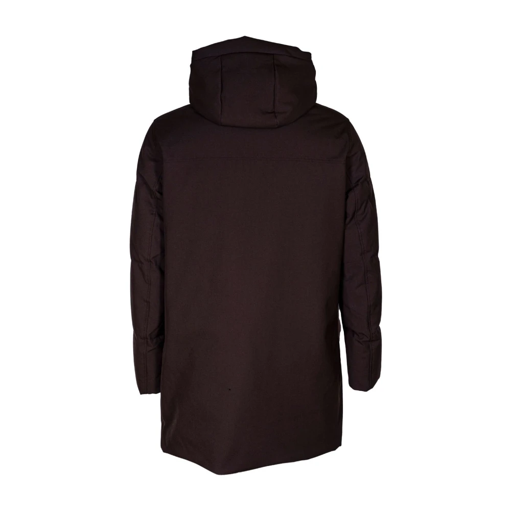 Duno Heren Parka met Veren Vulling Brown Heren