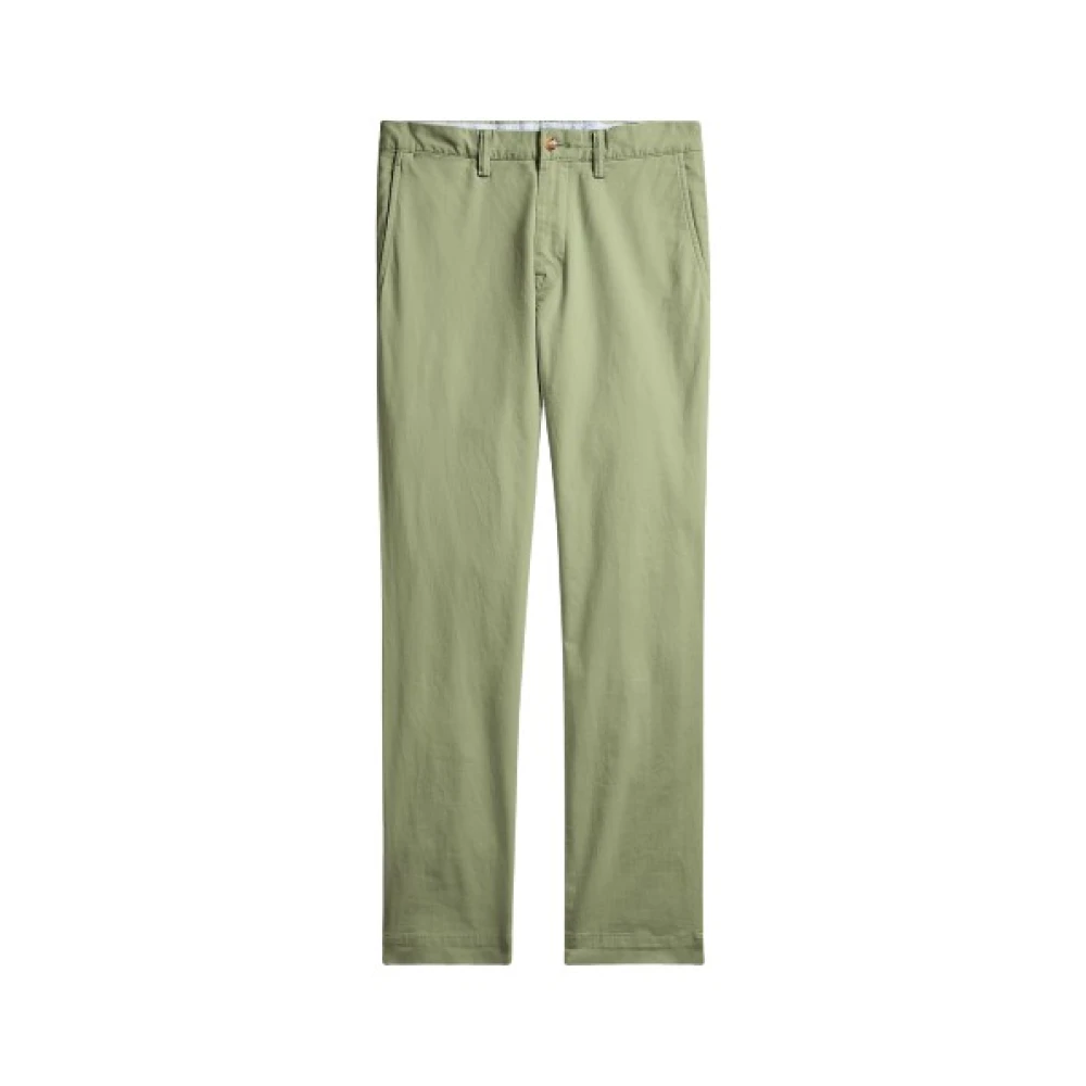 Polo Ralph Lauren Stretch Chino Broek met Logo Borduursel Green Heren