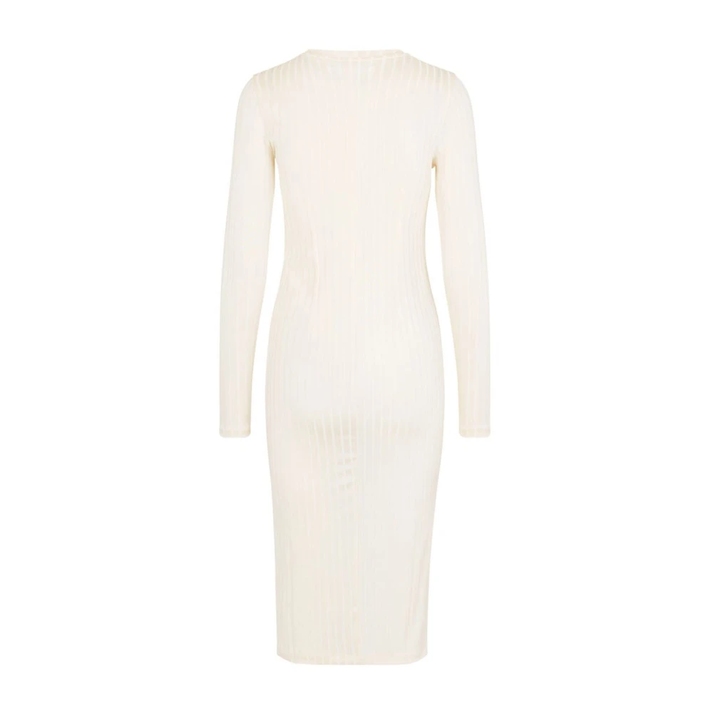 Samsøe Jersey Midi Jurk White Dames