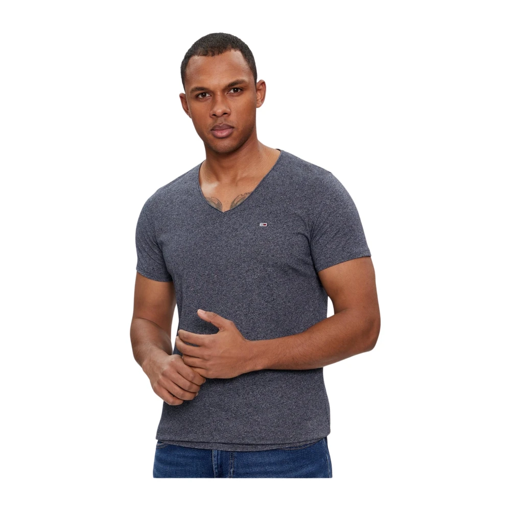 Tommy Jeans Blauw Slim Fit V-Hals T-Shirt Blue Heren