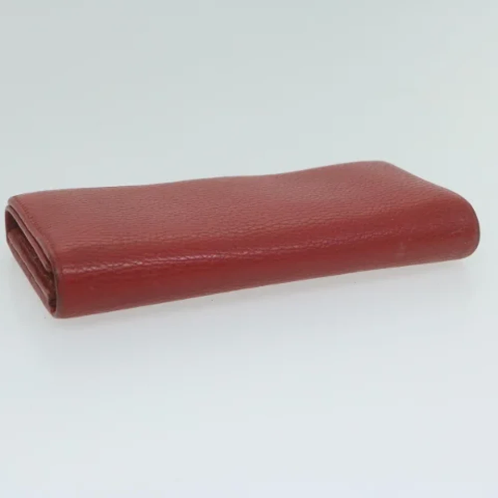 Gucci Vintage Pre-owned Leather wallets Red Dames