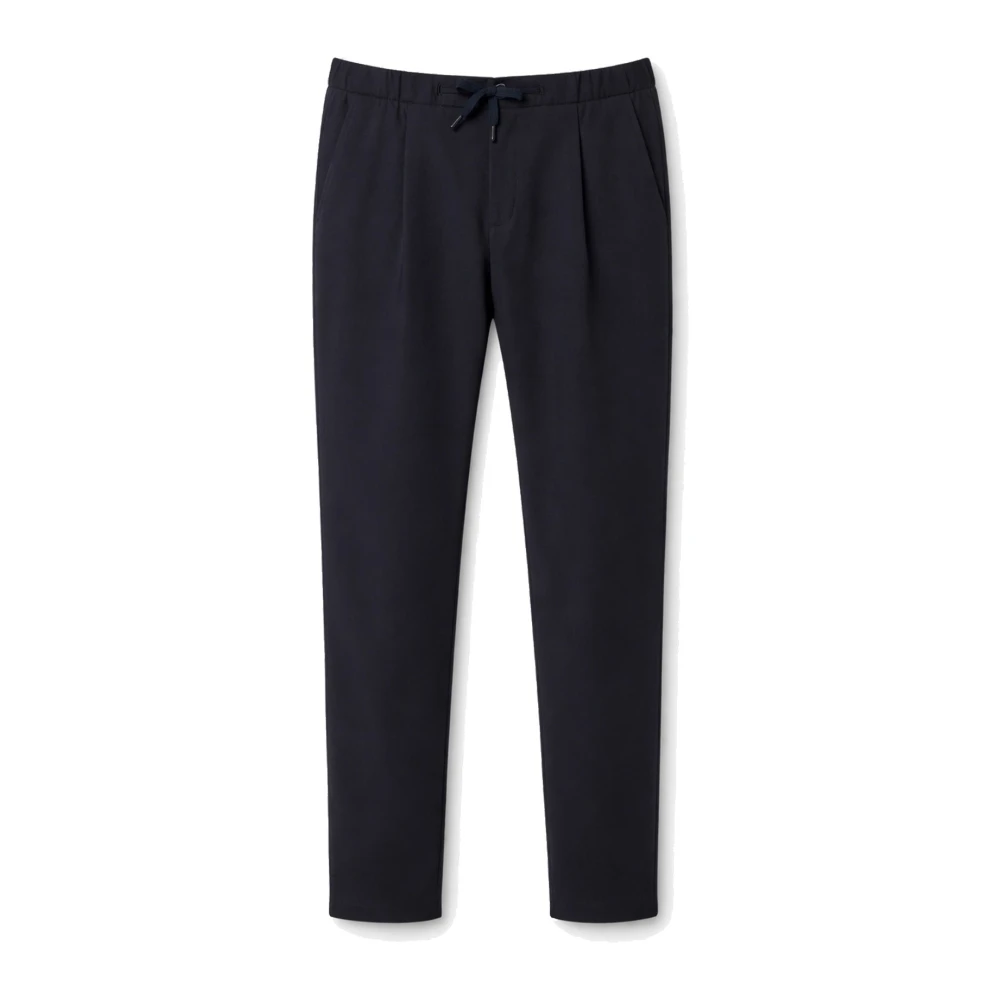 Herno Uomo Blu Easy Wool Trousers
