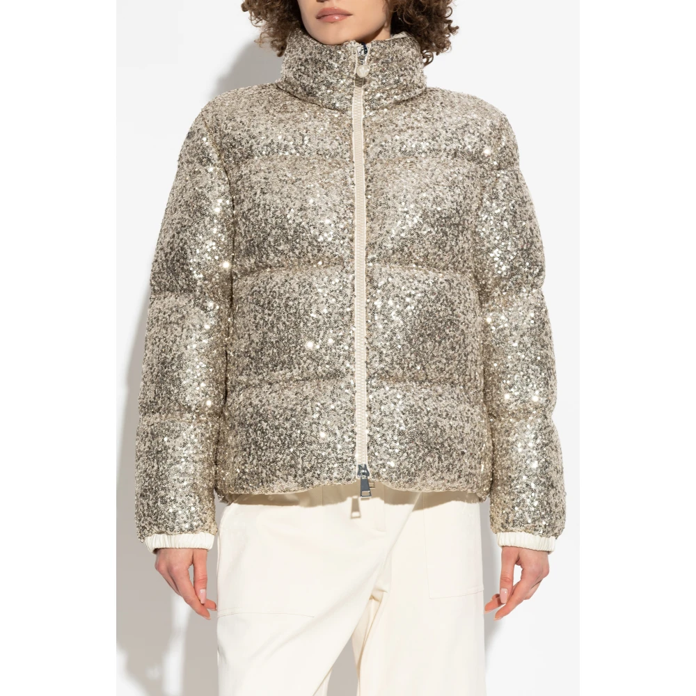 Moncler Pailletten donsjack Anternes Yellow Dames