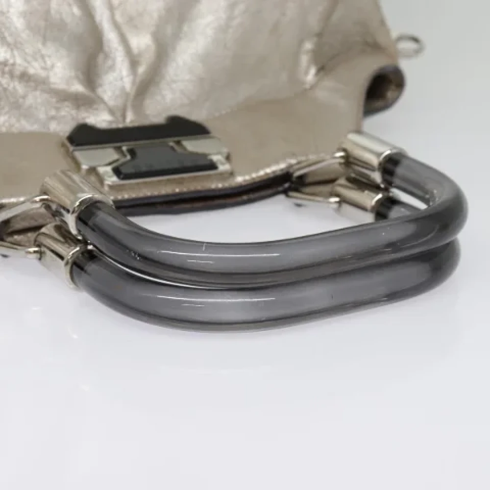 Celine Vintage Pre-owned Leather handbags Gray Dames