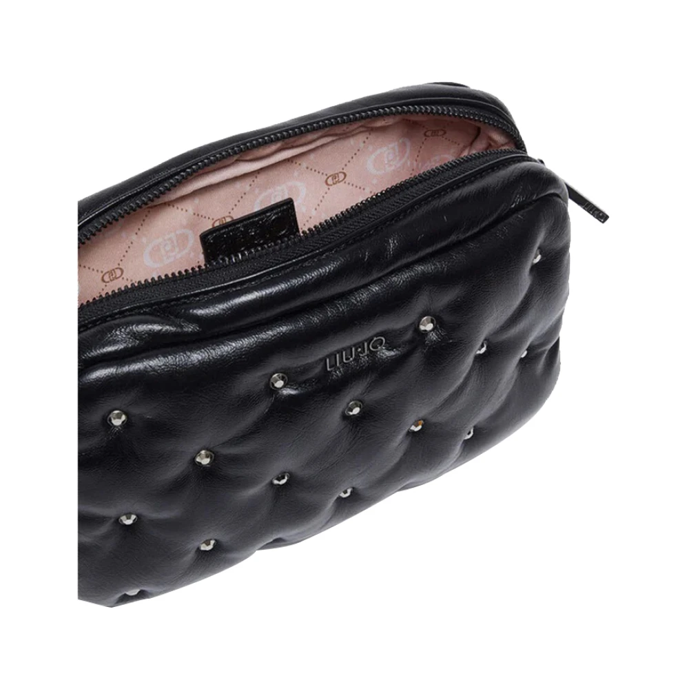 Liu Jo Zwarte schoudertas met gouden details Black Dames