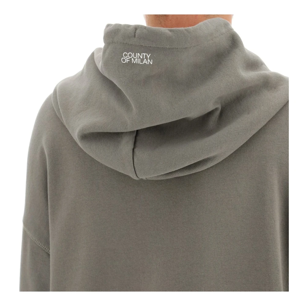 Marcelo Burlon Oversized hoodie met logodetail Green Heren
