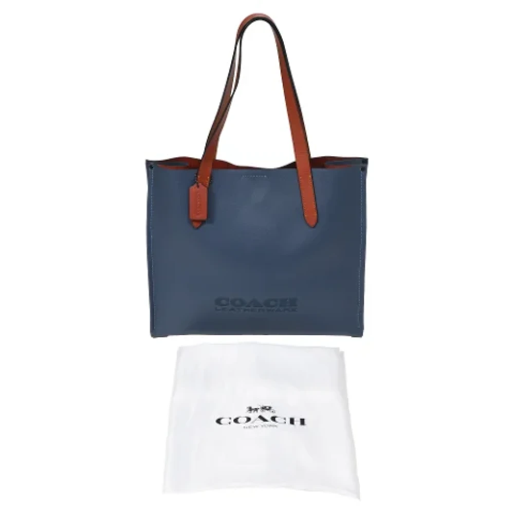 Coach Pre-owned Leather totes Blue Heren