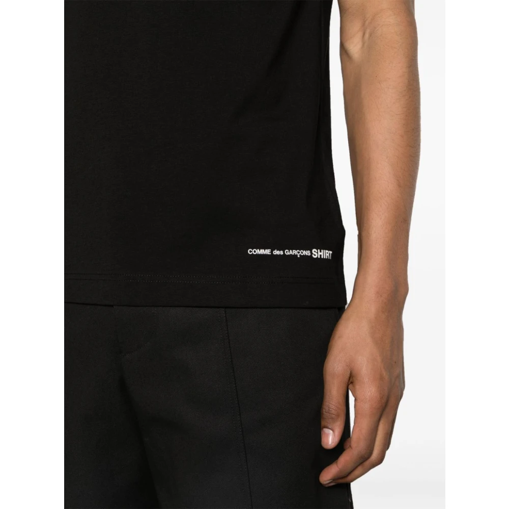 Comme des Garçons Zwart Tee Klassieke Stijl Black Heren