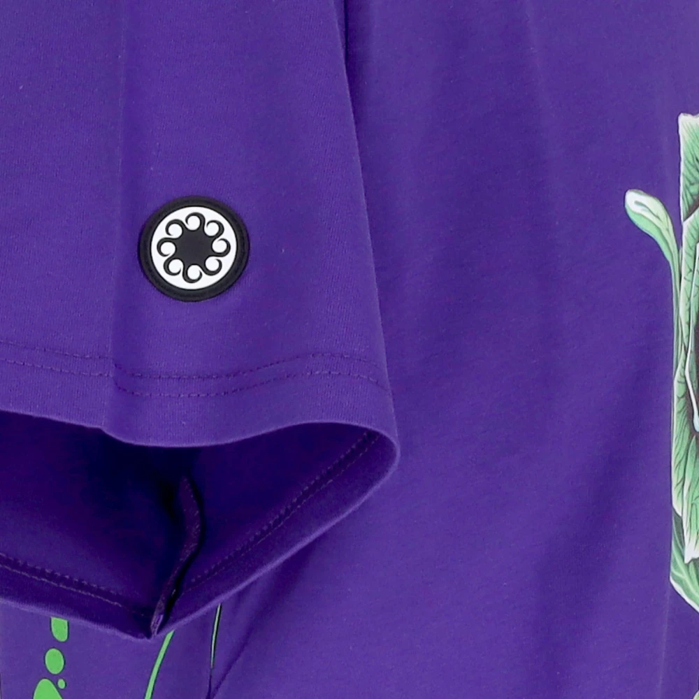 Octopus Paarse Heren Tee met Feed Mee Print Purple Heren