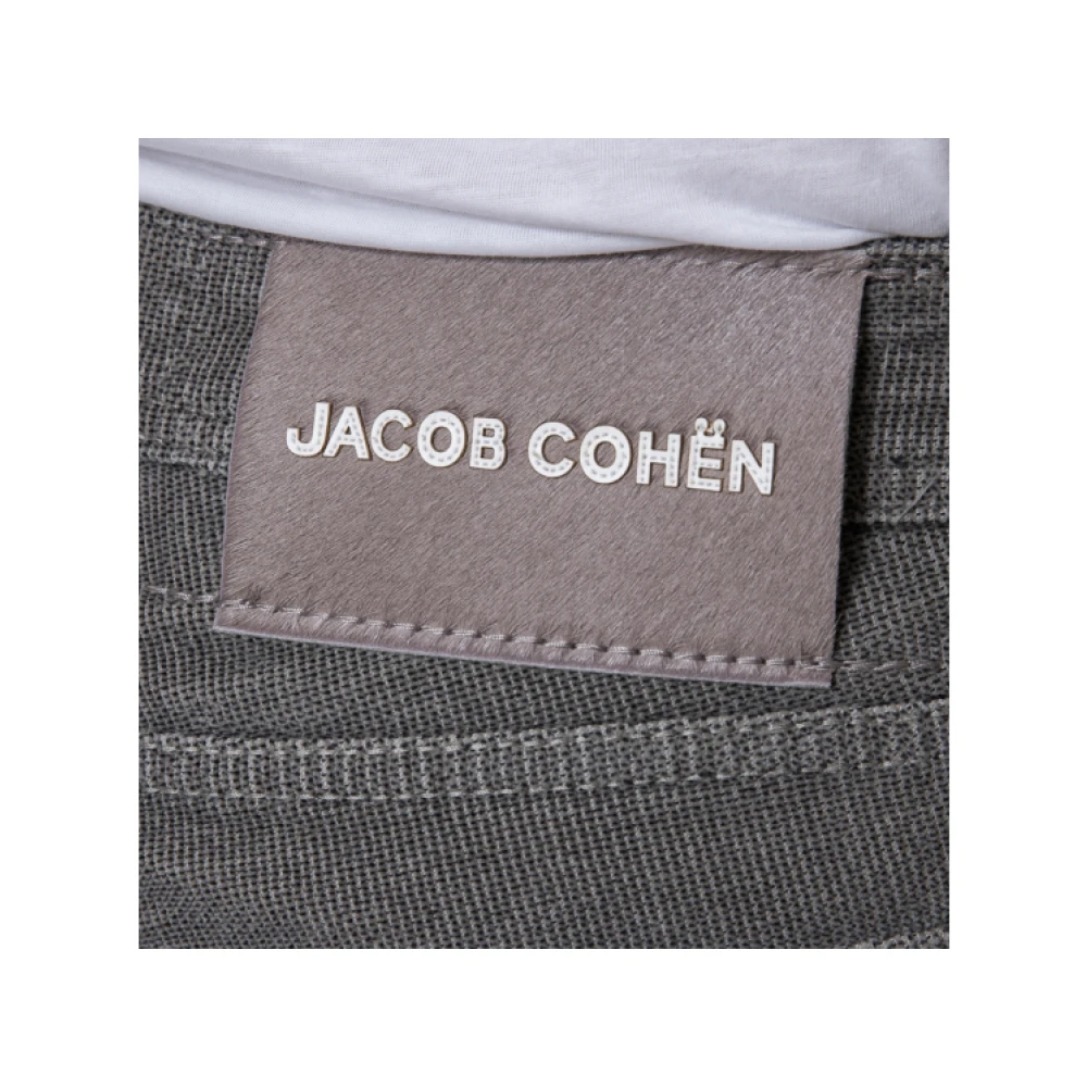 Jacob Cohën Gestructureerde taupe fluwelen slim fit jeans Gray Heren