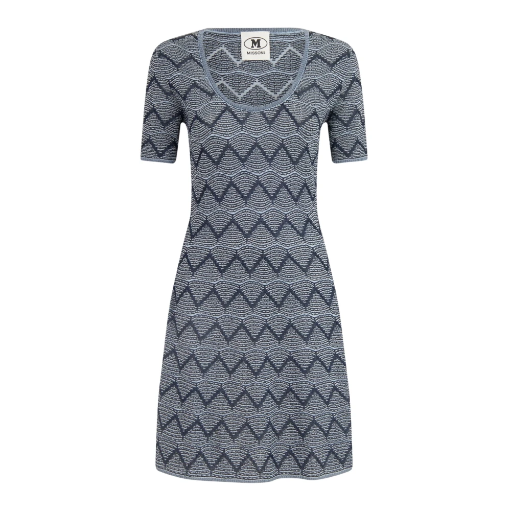 M Missoni Donna Multicolor - Abito Zig Zag Blu - Dresses - E -S