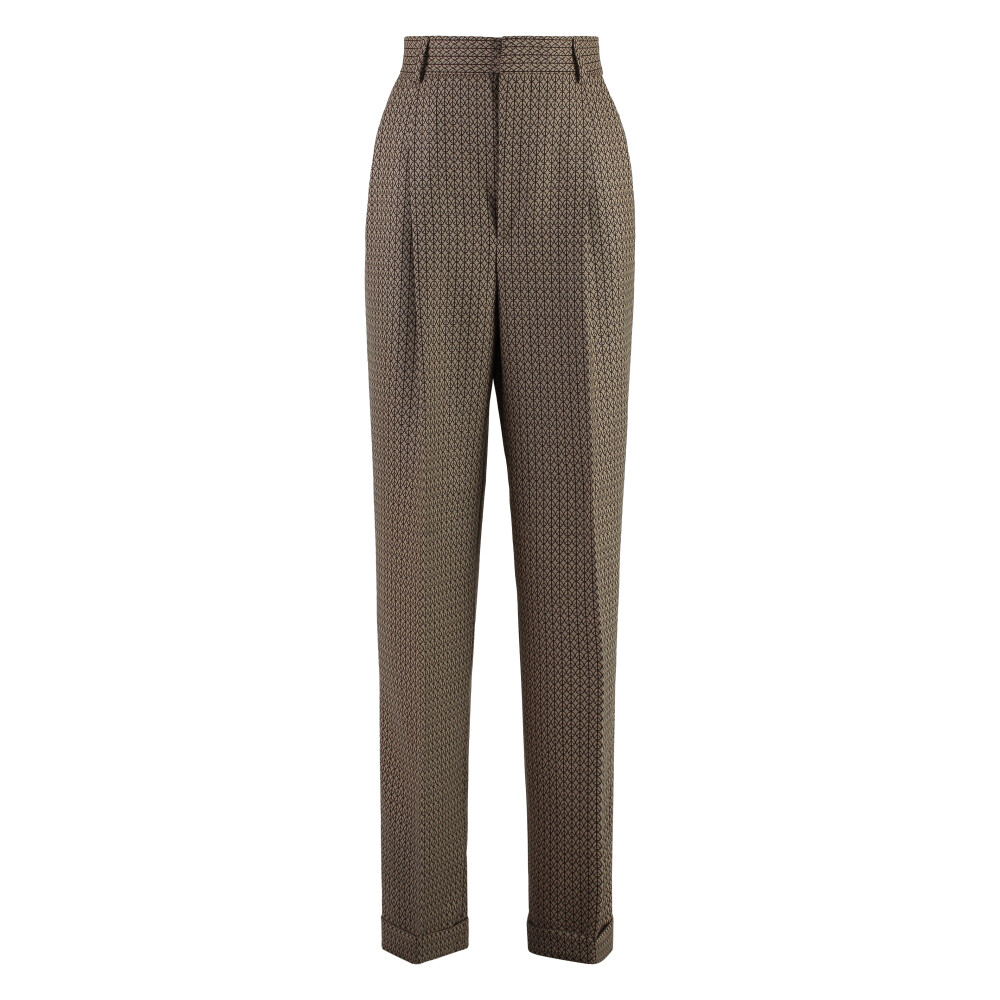 【関税＆送料込み】Moschino Peace Motif Jacquard Trousers Moschino Tea Time-print Trousers | Black | FARFETCH