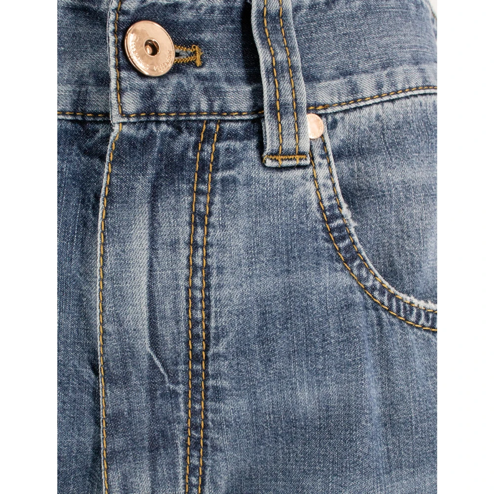 BRUNELLO CUCINELLI Vintage High-Waisted Straight Jeans Blue Dames