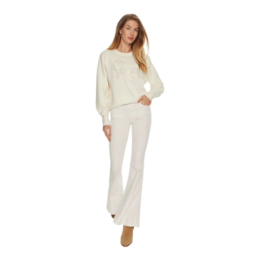 Guess Ronde hals trui Beige Dames