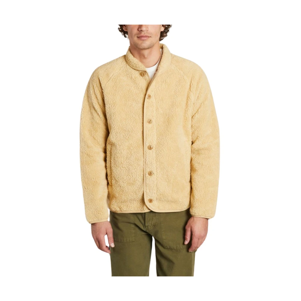 YMC You Must Create Earth Beach Fleece Jas Beige Heren